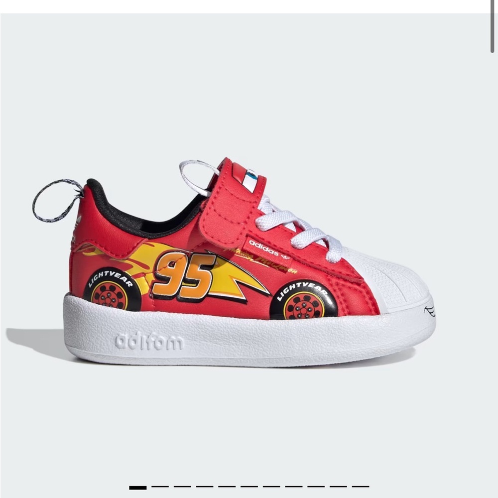 NWT ADIDAS PIXAR CARS ADIFOM SUPERSTAR 360 SHOES KIDS Lightning McQueen
